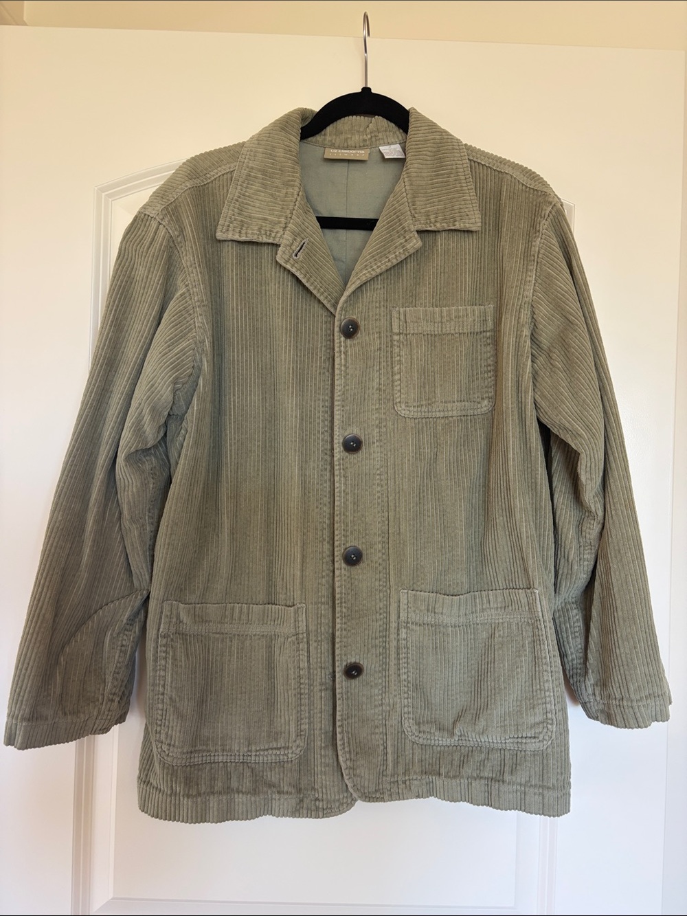 Liz Claiborne Sage Green Corduroy Shirt Jacket